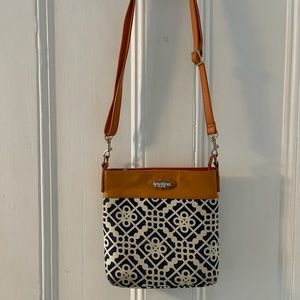 Spartina 449 Crossbody Bag Daufuskie Linen,leather Navy-natural